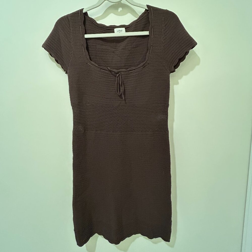 Aritzia Brown Knit Mini Dress – Size M